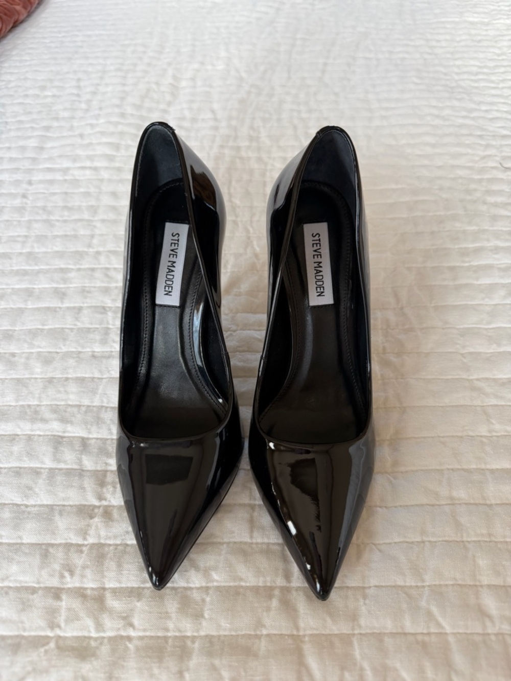 Steve Madden Women's Black Patent Pointed-Toe Pumps 7